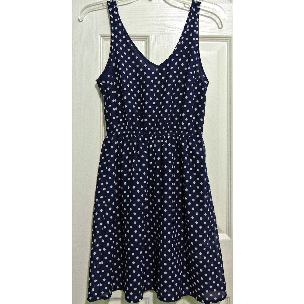 H&M Polka Dot V-Neck Mini Dress